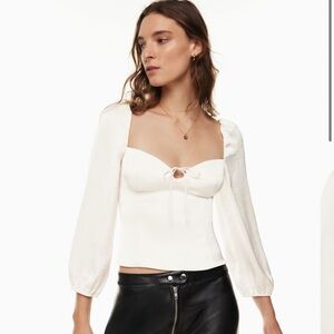 NWOT Wilfred Satin Novella Blouse